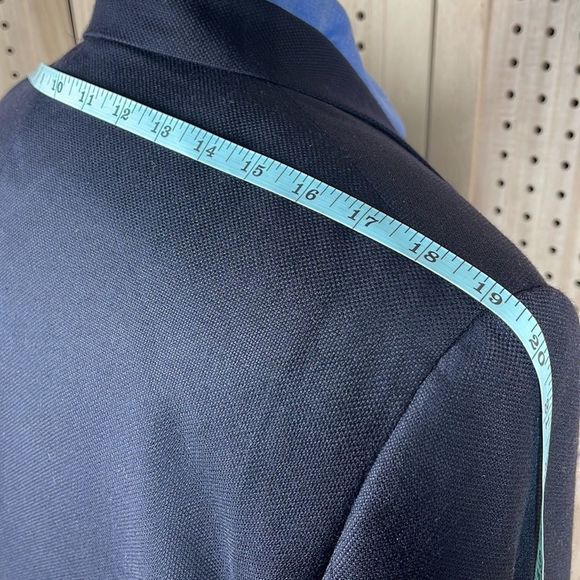 TASSO Elba Blazer Mens 39R Navy Knit Cashmere Wool Blend Two Button Sport Coat - Picture 12 of 14